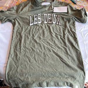 $60 Les Deux Size M Logo Short Sleeve Shirt